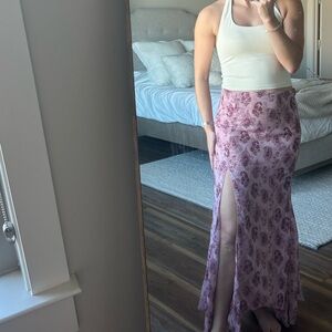 Princess Polly Lavender Floral Maxi Skirt
